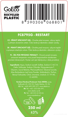 Etykieta produktu FC8795G Etykieta produktu FC8795G