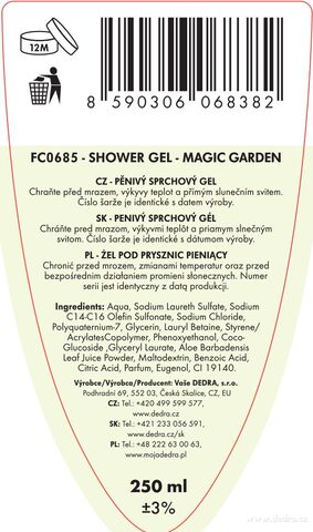 Etiketa k výrobku FC0522