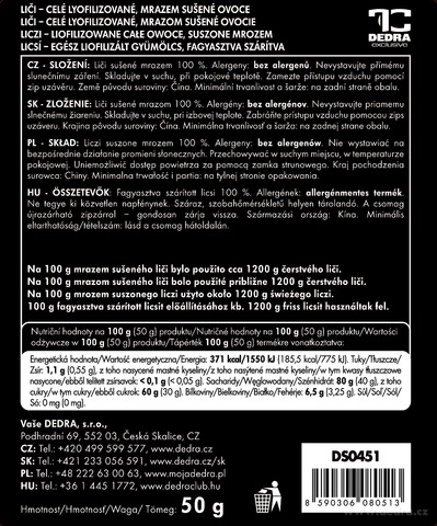 Etykieta produktu DS0451