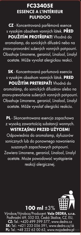 Etiketa k výrobku FC33405E