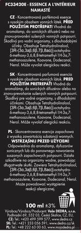 Etiketa k výrobku FC33420E