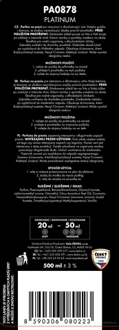 Etiketa k výrobku PA0878