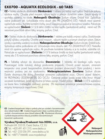 Etiketa k výrobku EX0700X