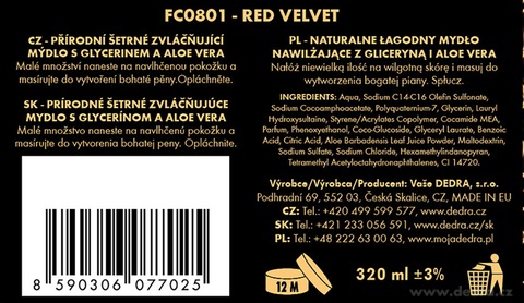 Etiketa k výrobku FC0801