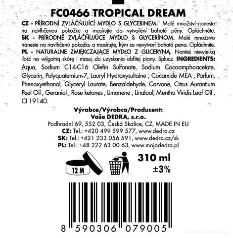 Etiketa k výrobku FC0466