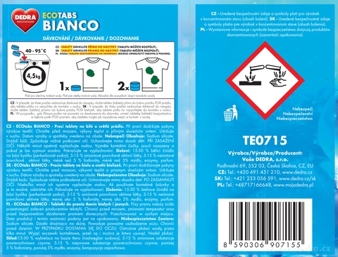 Etiketa k výrobku TE0715