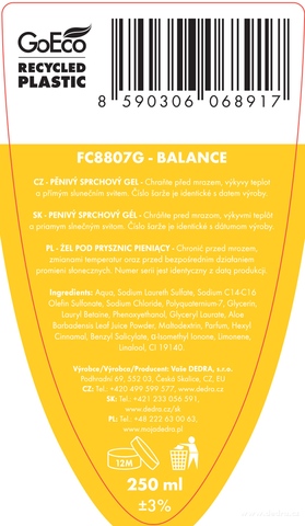 Etiketa k výrobku FC8807S