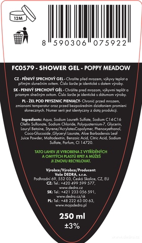 Etiketa k výrobku FC0579