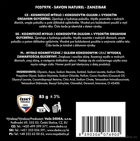 Etiketa k výrobku FC0797K