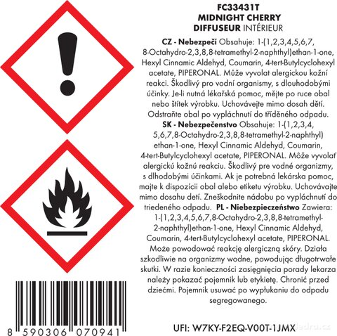 Etiketa k výrobku FC33431T