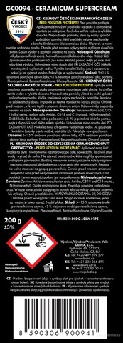 Etiketa k výrobku GC0094X