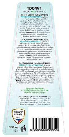 Etiketa k výrobku TD0491