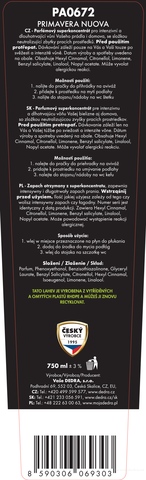 Etiketa k výrobku PA0672