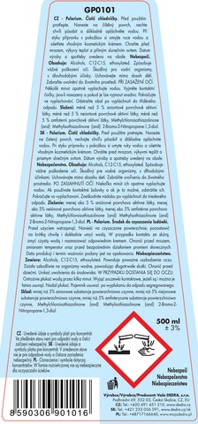 Etiketa k výrobku GP0101 Etiketa k výrobku GP0101