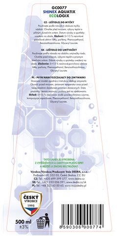 Etiketa k výrobku GC0077