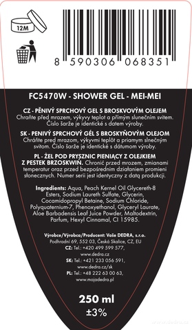 Etykieta produktu FC5470S