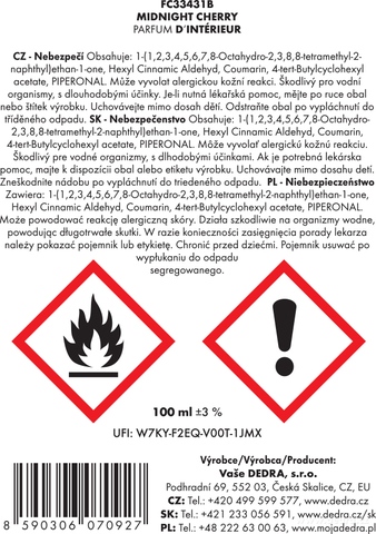 Etiketa k výrobku FC33431B