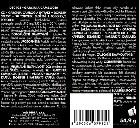 Etykieta produktu DS0408