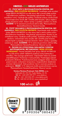 Etiketa k výrobku HB0235