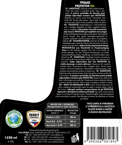 Etiketa k výrobku TP0640