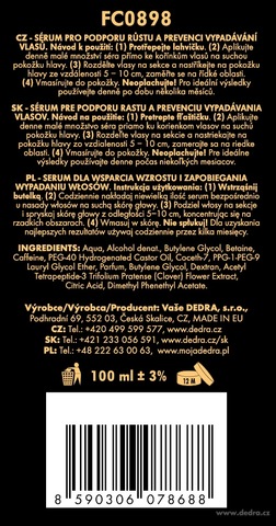 Etiketa k výrobku FC0850C