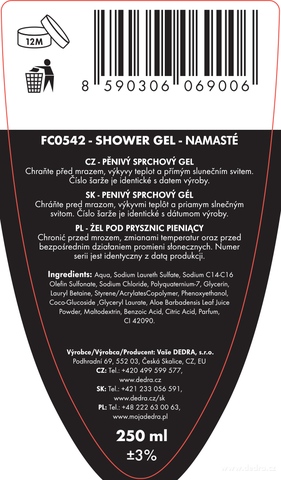 Etiketa k výrobku FC0523