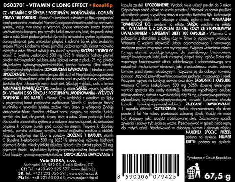 Etiketa k výrobku DS03701