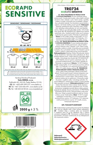 Etiketa k výrobku TR0724