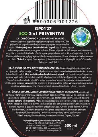 Etiketa k výrobku GP0127