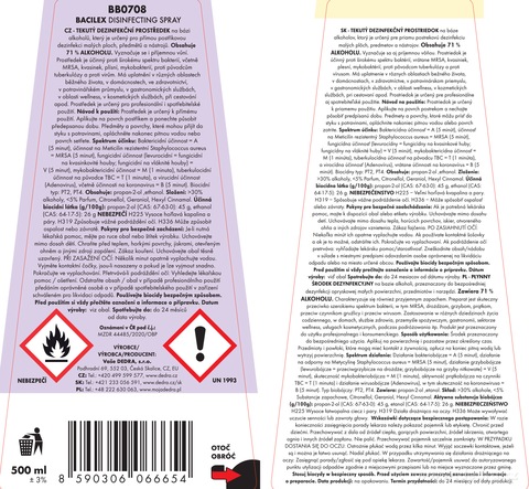 Etiketa k výrobku BB0708