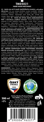 Etiketa k výrobku TM05021