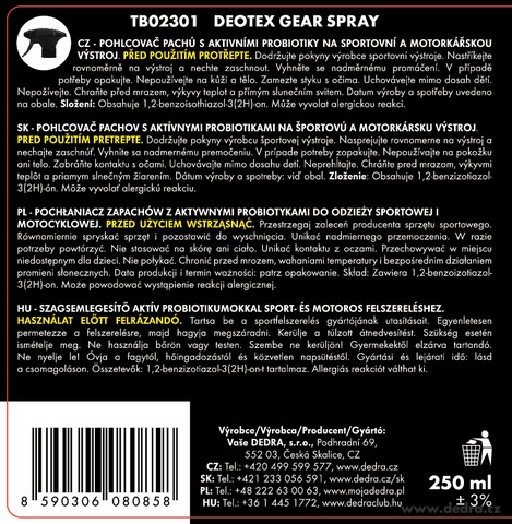 Etiketa k výrobku TB02301