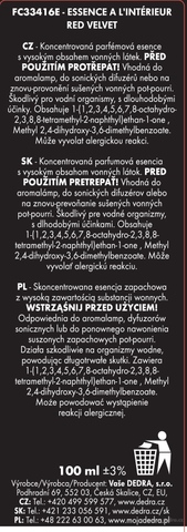 Etykieta produktu FC33416E