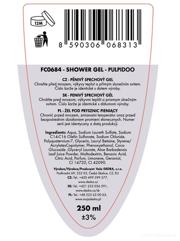 Etiketa k výrobku CP0543 Etiketa k výrobku CP0543