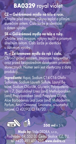 Etykieta produktu BA0329 Etykieta produktu BA0329