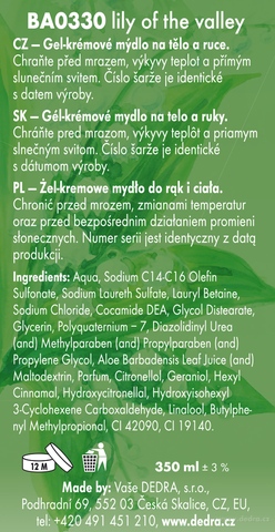 Etykieta produktu BA0330 Etykieta produktu BA0330