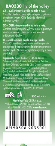 Etiketa k výrobku BA0330 Etiketa k výrobku BA0330