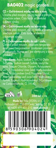 Etiketa k výrobku BA0402