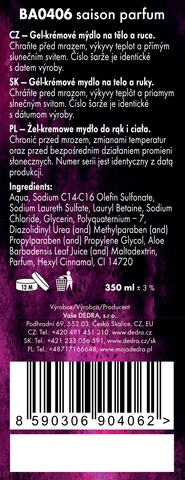 Etiketa k výrobku BA0406