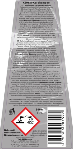 Etiketa k výrobku CS0159