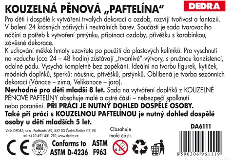 Etiketa k výrobku DA6111