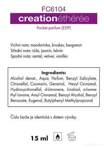 Etiketa k výrobku FC6104