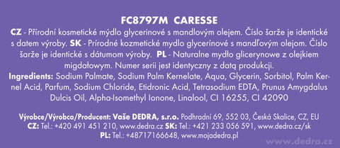 Etiketa k výrobku FC8797M Etiketa k výrobku FC8797M