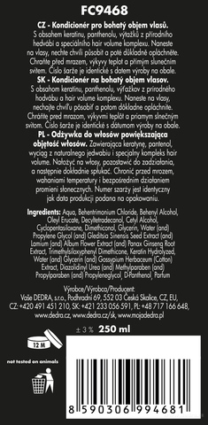 Etiketa k výrobku FC9468