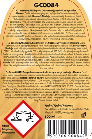 Etiketa k výrobku GC0084