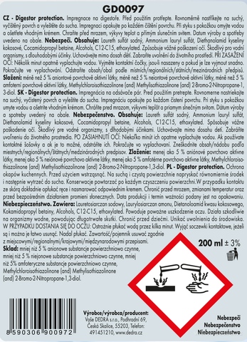 Etiketa k výrobku GD0097