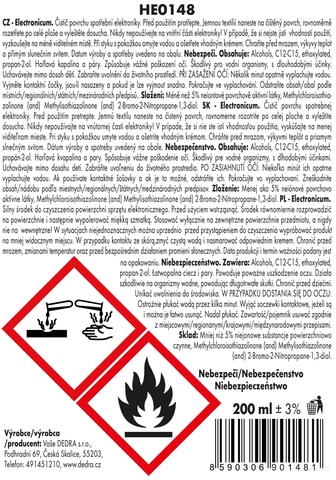 Etiketa k výrobku HE0148