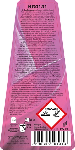 Etiketa k výrobku HG0131