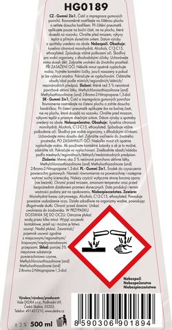 Etiketa k výrobku HG0189
