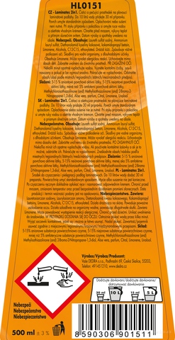 Etiketa k výrobku HL0151 Etiketa k výrobku HL0151